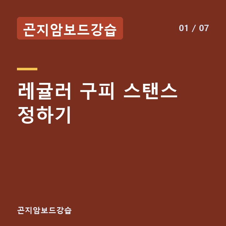 곤지암보드강습 레귤러 구피 스탠스 정하기 —