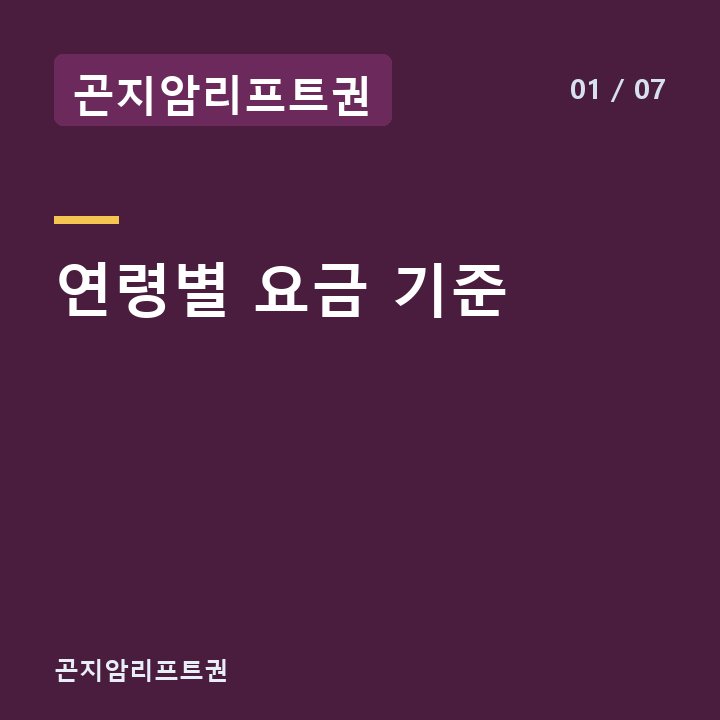 곤지암리프트권 연령별 요금 기준 —